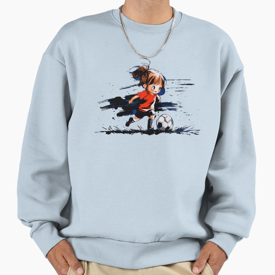 Chibi Soccer Player Sweatshirt - Novelty Apparel Men Women - T-Shirt, Sweatshirt, Hoodie