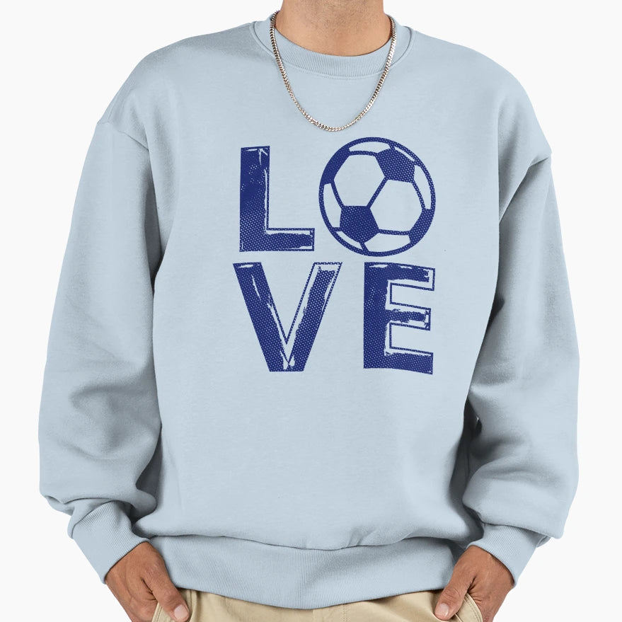 Soccer Love Sweatshirt - Graphic Print Men Women - T-Shirt, Sweatshirt, Hoodie