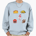 Football And Tacos Funny Tacos American Sweatshirt - Unique Graphic Unisex - T-Shirt, Sweatshirt, Hoodie