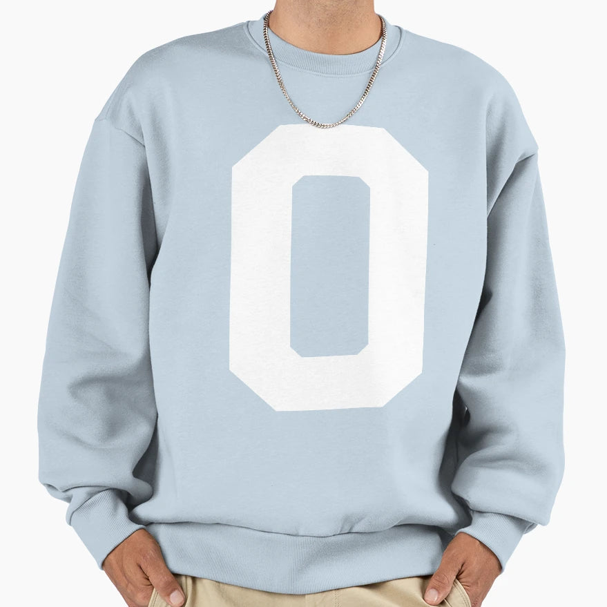 Number 0 White Zero Sports Number 0 Sweatshirt - Custom Art Print Unisex - T-Shirt, Sweatshirt, Hoodie