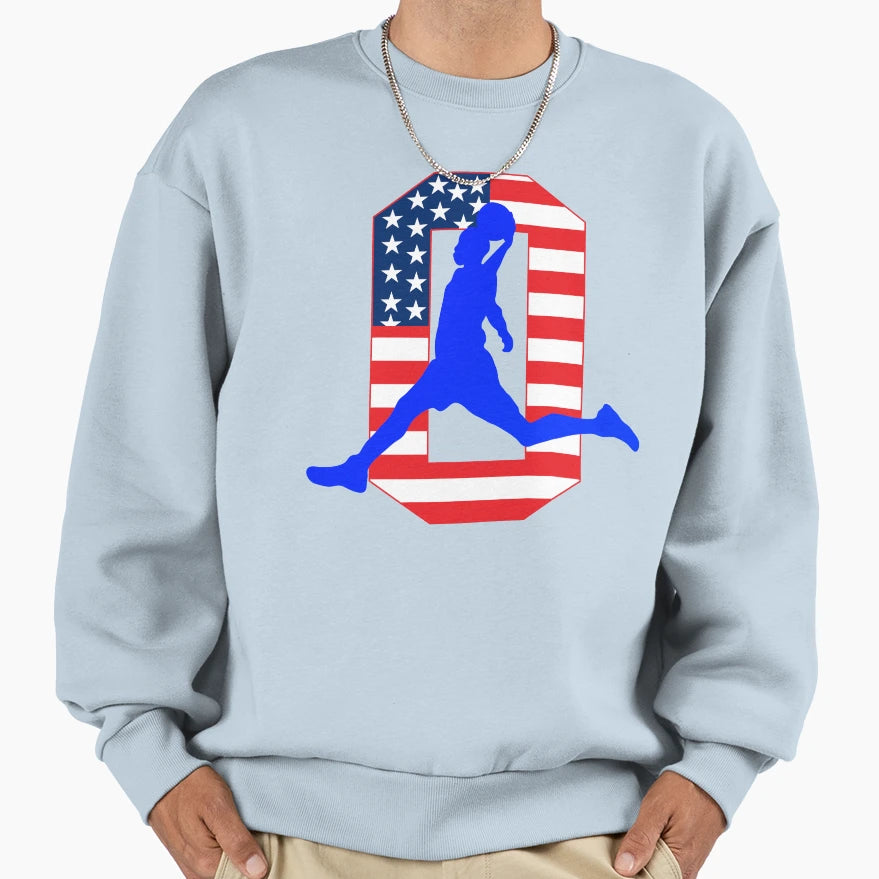 Basketball Sweatshirt - Minimalist Print for Adults - T-Shirt, Sweatshirt, Hoodie