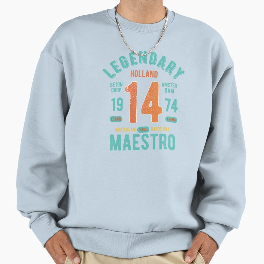 Holland Legendary Maestro 14 Oranje Sweatshirt - Graphic Print Men Women - T-Shirt, Sweatshirt, Hoodie