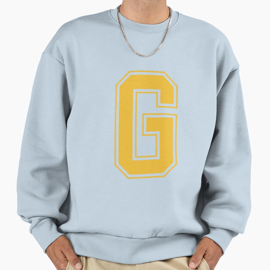 Monogram Red Yellow College House Sweatshirt - Trendy Graphic for Adults - T-Shirt, Sweatshirt, Hoodie