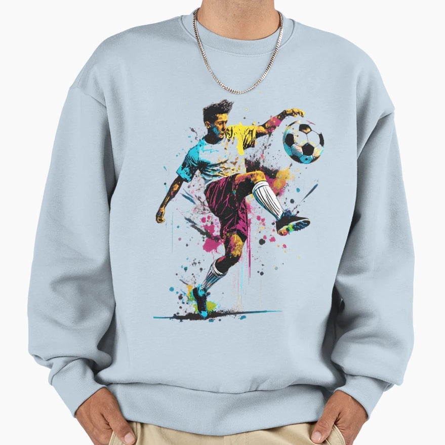 Soccer Player Sweatshirt - Graphic Print Unisex - T-Shirt, Sweatshirt, Hoodie