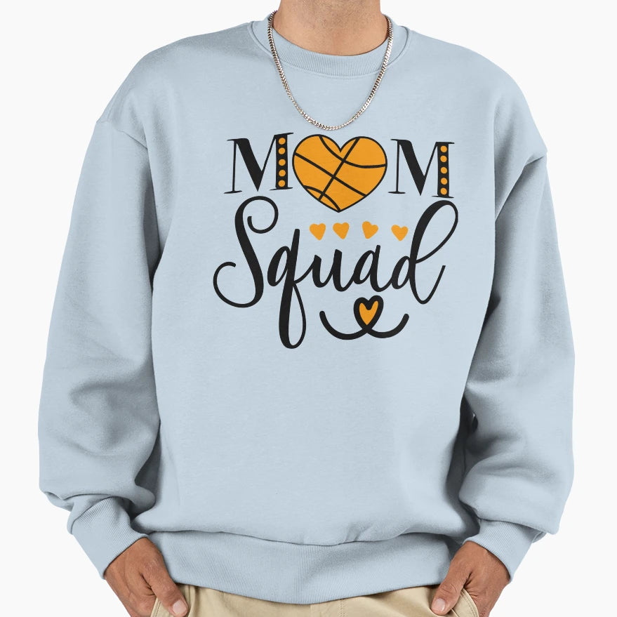 Basketball Mom Squad Home Decor Sweatshirt - Aesthetic Graphic for Adults - T-Shirt, Sweatshirt, Hoodie