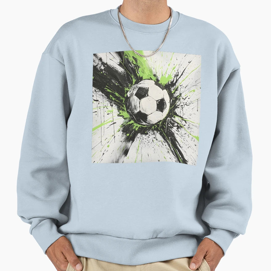 Soccer Ball Paint Explosion Sweatshirt - Streetwear Style Unisex - T-Shirt, Sweatshirt, Hoodie