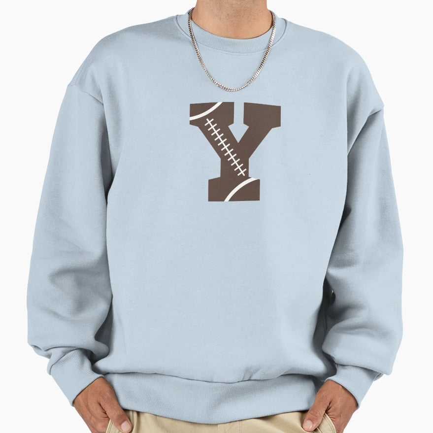 Personalized Football Initial Y Sweatshirt - Unique Graphic Men Women - T-Shirt, Sweatshirt, Hoodie