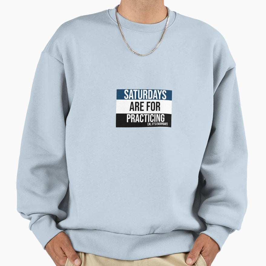 Tri Color Blue White Black Sweatshirt - Minimalist Print for Adults - T-Shirt, Sweatshirt, Hoodie