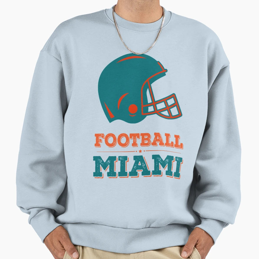 Miami Football Sweatshirt - Graphic Print for Adults - T-Shirt, Sweatshirt, Hoodie