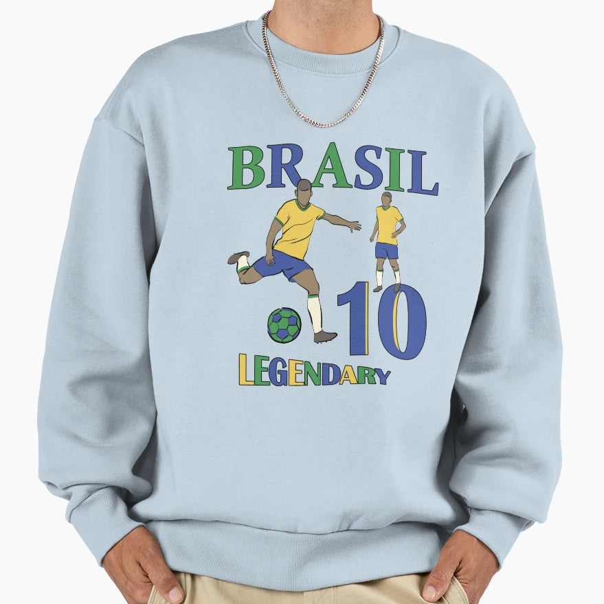 Brasil Futebol Sweatshirt - Fun Novelty Design for Adults - T-Shirt, Sweatshirt, Hoodie