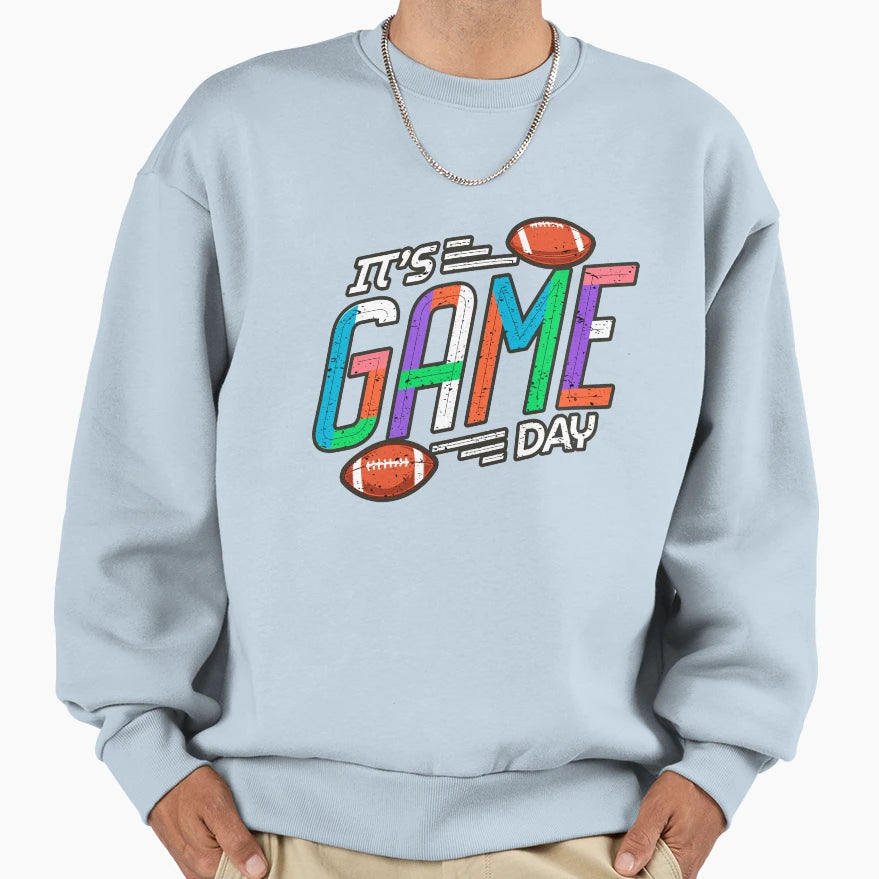 Its Game Day Football Season Funny Sweatshirt - Minimalist Print Unisex - T-Shirt, Sweatshirt, Hoodie