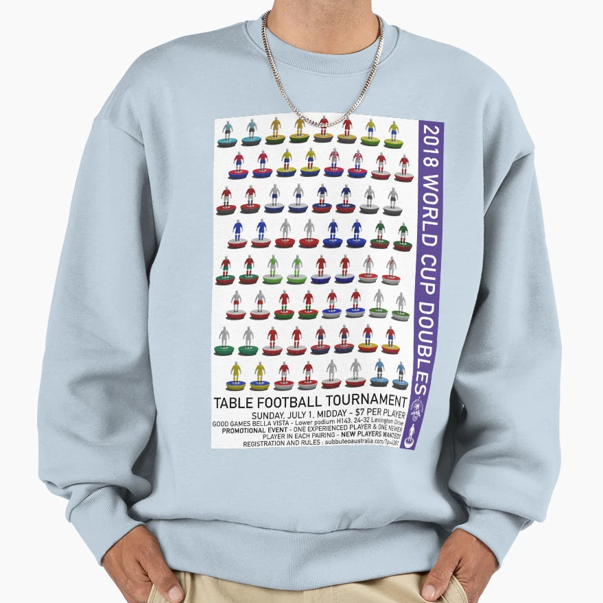 World Cup Doubles 2018 Tournament Sweatshirt - Novelty Apparel for Adults - T-Shirt, Sweatshirt, Hoodie