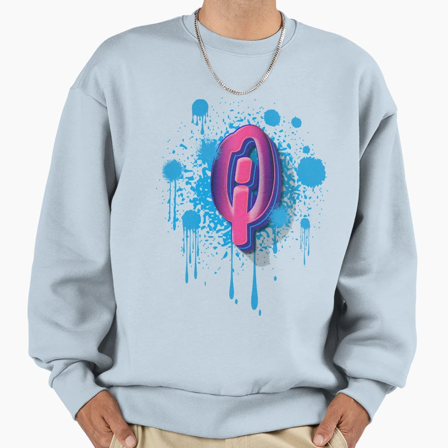 Q Graffiti Initial Sweatshirt - Minimalist Print Unisex - T-Shirt, Sweatshirt, Hoodie