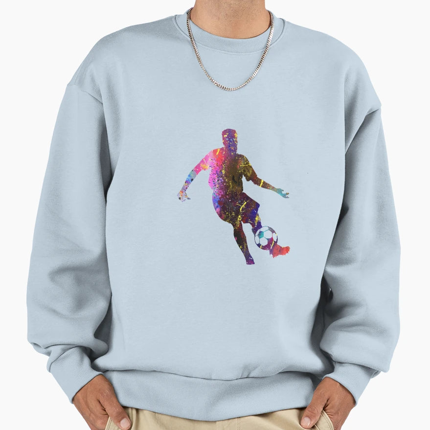 Mens Football Passing Ball Art Sweatshirt - Streetwear Style Men Women - T-Shirt, Sweatshirt, Hoodie