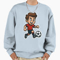 Cartoon Soccer Kicking Ball Sweatshirt - Fun Novelty Design for Adults - T-Shirt, Sweatshirt, Hoodie