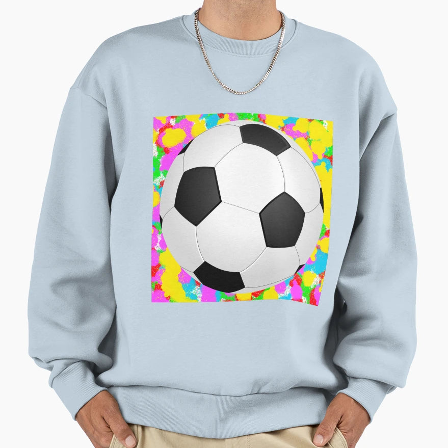 Football Soccer Pop Colour Color Sweatshirt - Unique Graphic for Adults - T-Shirt, Sweatshirt, Hoodie
