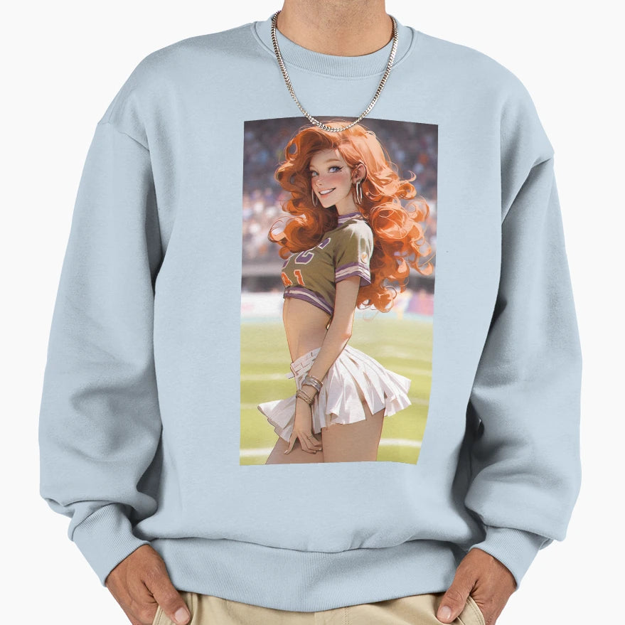 Lovely Cheerleader Sweatshirt - Novelty Apparel for Adults - T-Shirt, Sweatshirt, Hoodie