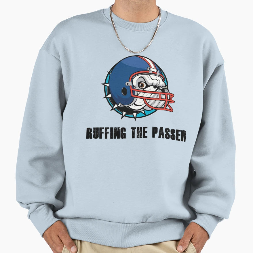 Funny Dog Funny Football Ruffing Passer T-Shirt - Graphic Print for Adults - T-Shirt, Sweatshirt, Hoodie