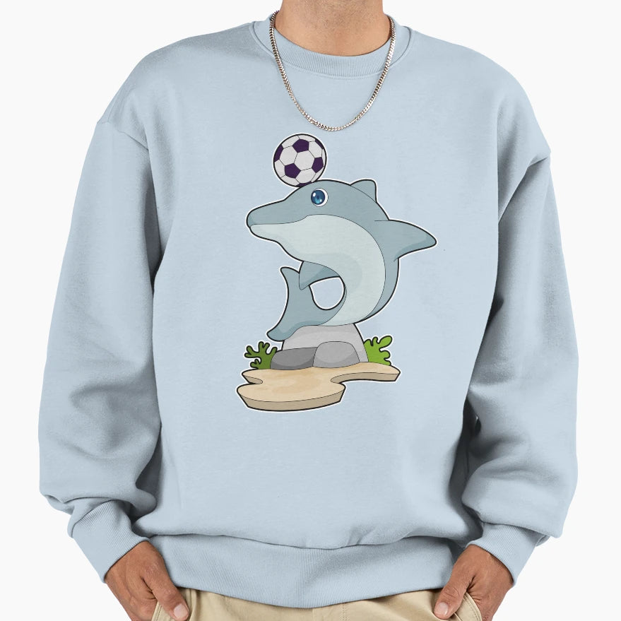 Dolphin Soccer Player Soccer Sweatshirt - Streetwear Style Men Women - T-Shirt, Sweatshirt, Hoodie