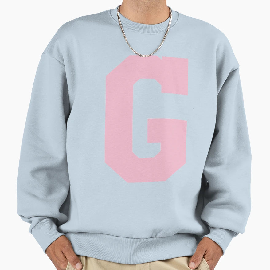 Alphabet Rose G Sports Letter G Sweatshirt - Graphic Print Men Women - T-Shirt, Sweatshirt, Hoodie