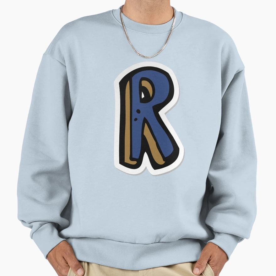 Letter R Raven Eagle Sweatshirt - Aesthetic Graphic for Adults - T-Shirt, Sweatshirt, Hoodie