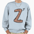 Monogram Letter Z Leopard Sweatshirt - Aesthetic Graphic Men Women - T-Shirt, Sweatshirt, Hoodie
