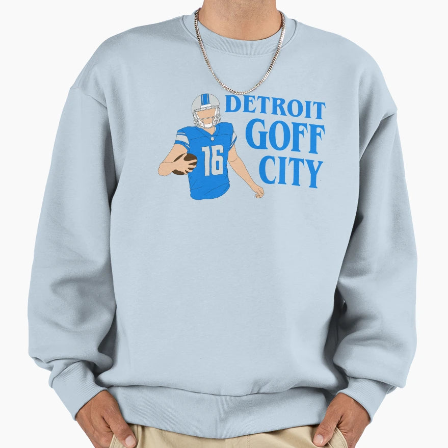 Detroit Goff City Sweatshirt - Casual Everyday Wear for Adults - T-Shirt, Sweatshirt, Hoodie