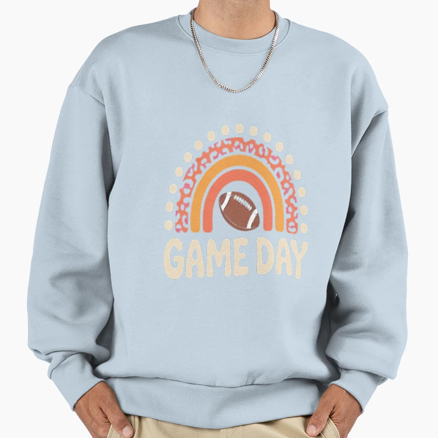 Leopard Rainbow American Football Sweatshirt - Fun Novelty Design Unisex - T-Shirt, Sweatshirt, Hoodie