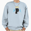 Letter P College Font Good Heaven Sweatshirt - Trendy Graphic Unisex - T-Shirt, Sweatshirt, Hoodie