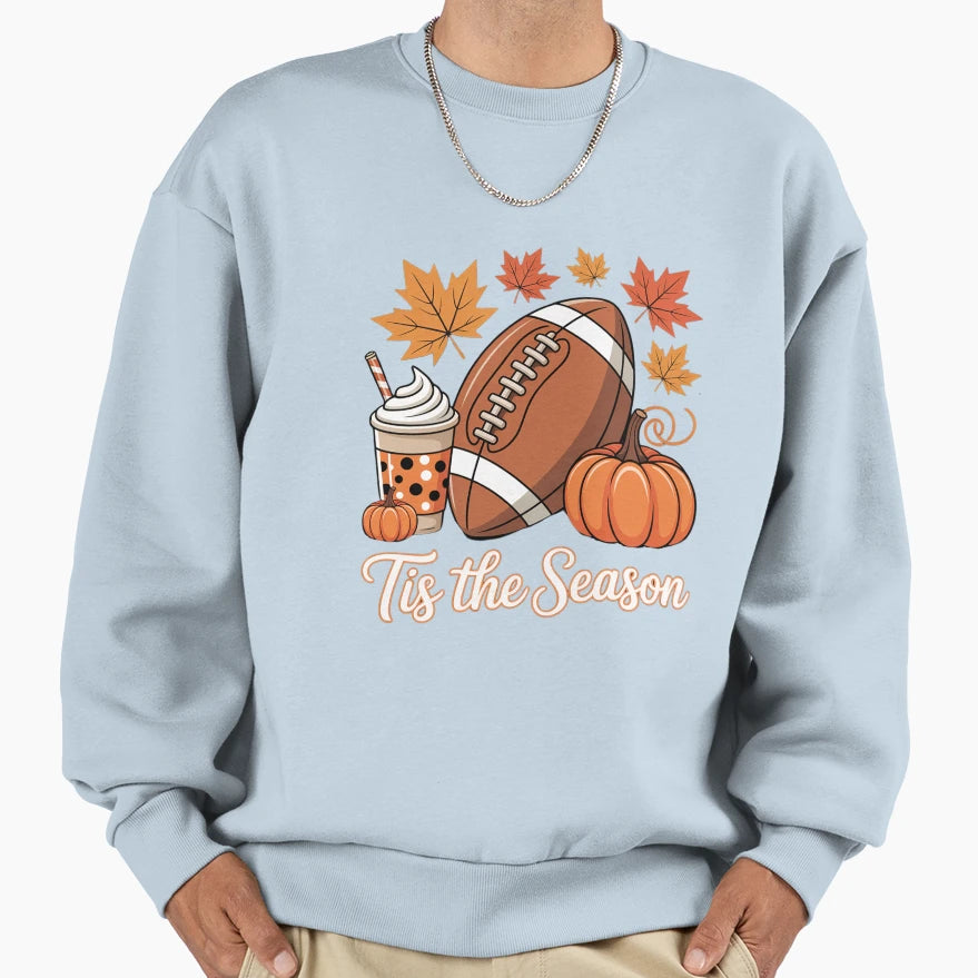 Tis Season Fall Thanksgiving Pumpkin Sweatshirt - Unique Graphic Men Women - T-Shirt, Sweatshirt, Hoodie