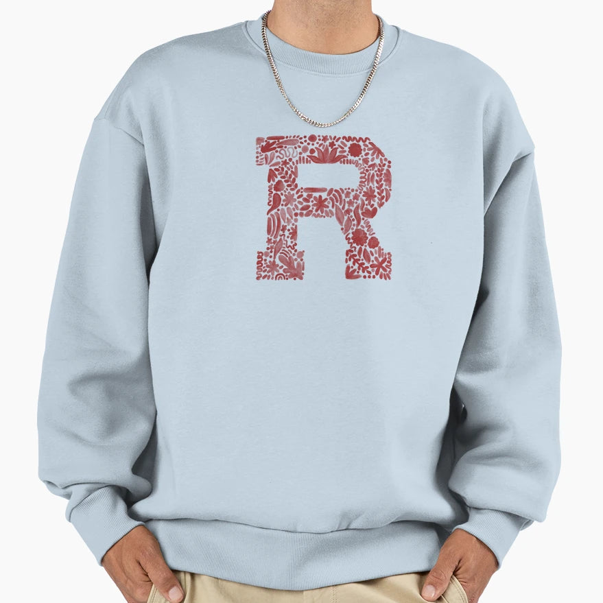 University Redlands R Watercolor Sweatshirt - Trendy Graphic Men Women - T-Shirt, Sweatshirt, Hoodie