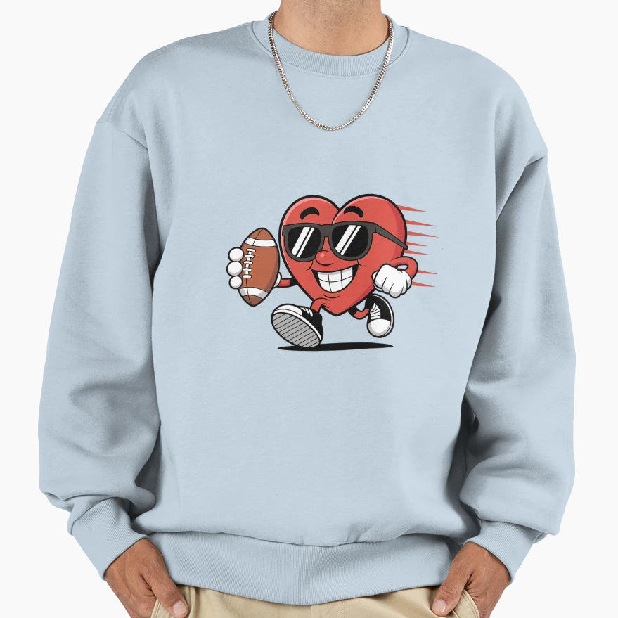 Valentines Day Heart Playing Sweatshirt - Fun Novelty Design Unisex - T-Shirt, Sweatshirt, Hoodie