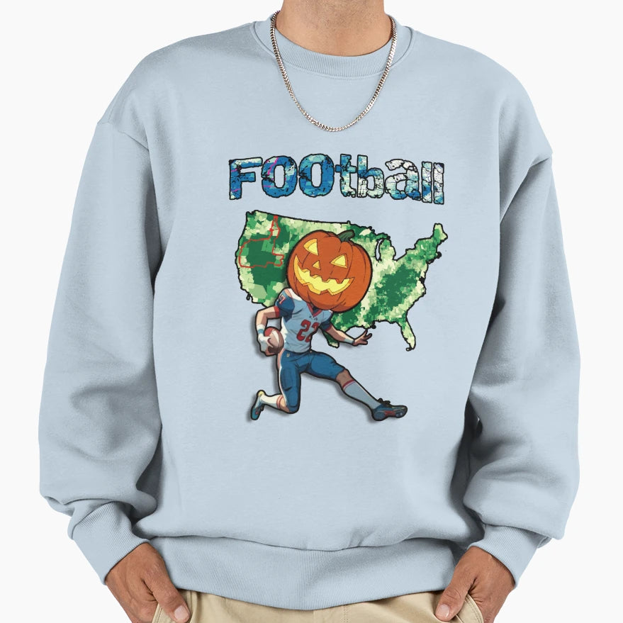 Football Usa Funny Halloween Sweatshirt - Fun Novelty Design Men Women - T-Shirt, Sweatshirt, Hoodie