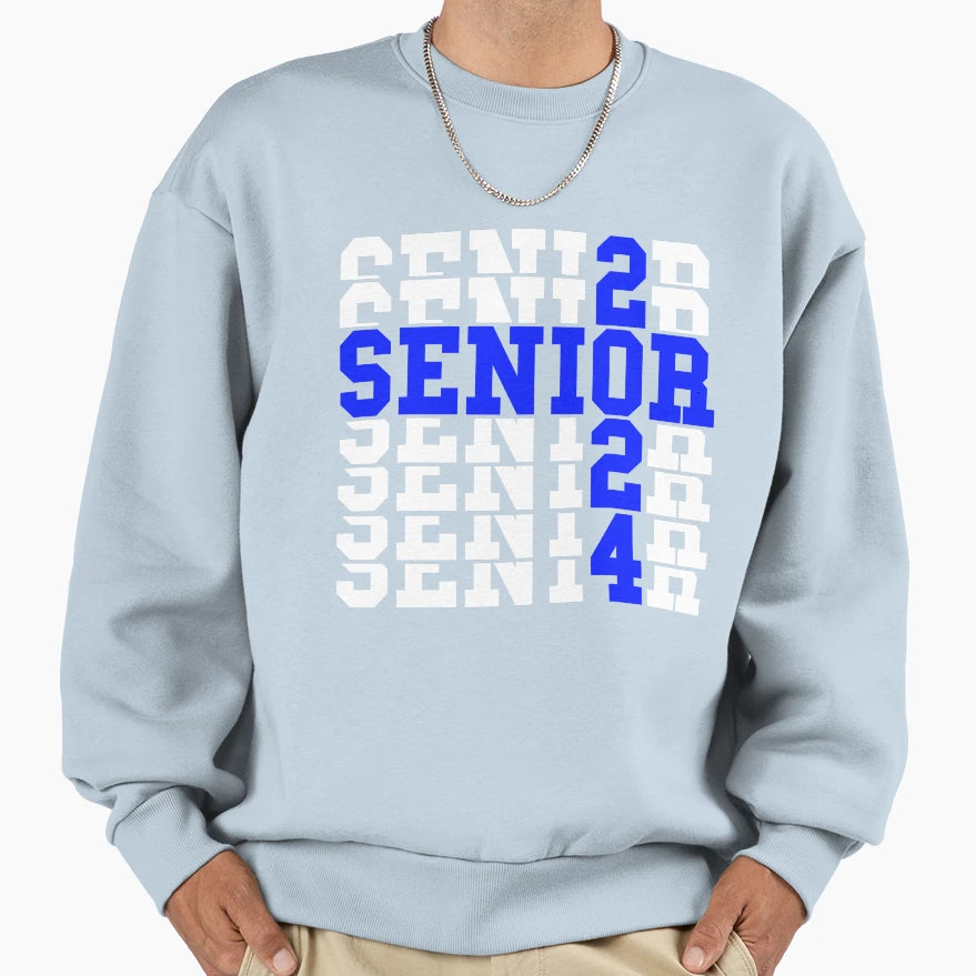Senior 2024 Graduation Class 2024 Sweatshirt - Graphic Print for Adults - T-Shirt, Sweatshirt, Hoodie