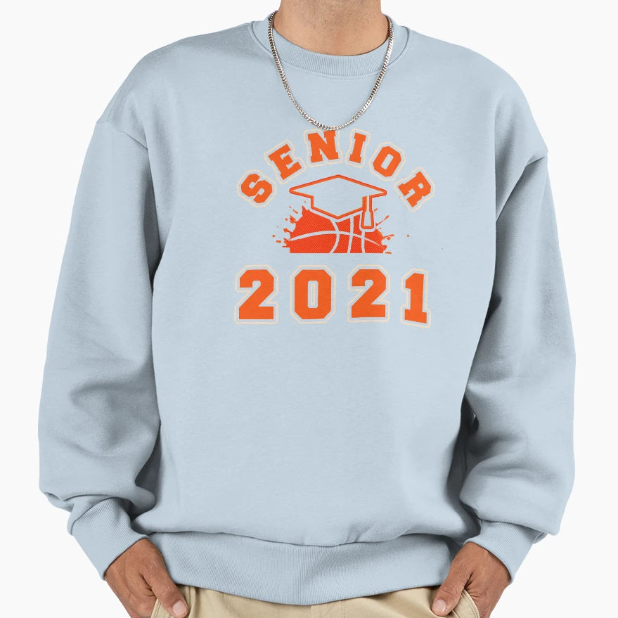 Basketball Senior 2021 Courts Sweatshirt - Trendy Graphic Unisex - T-Shirt, Sweatshirt, Hoodie