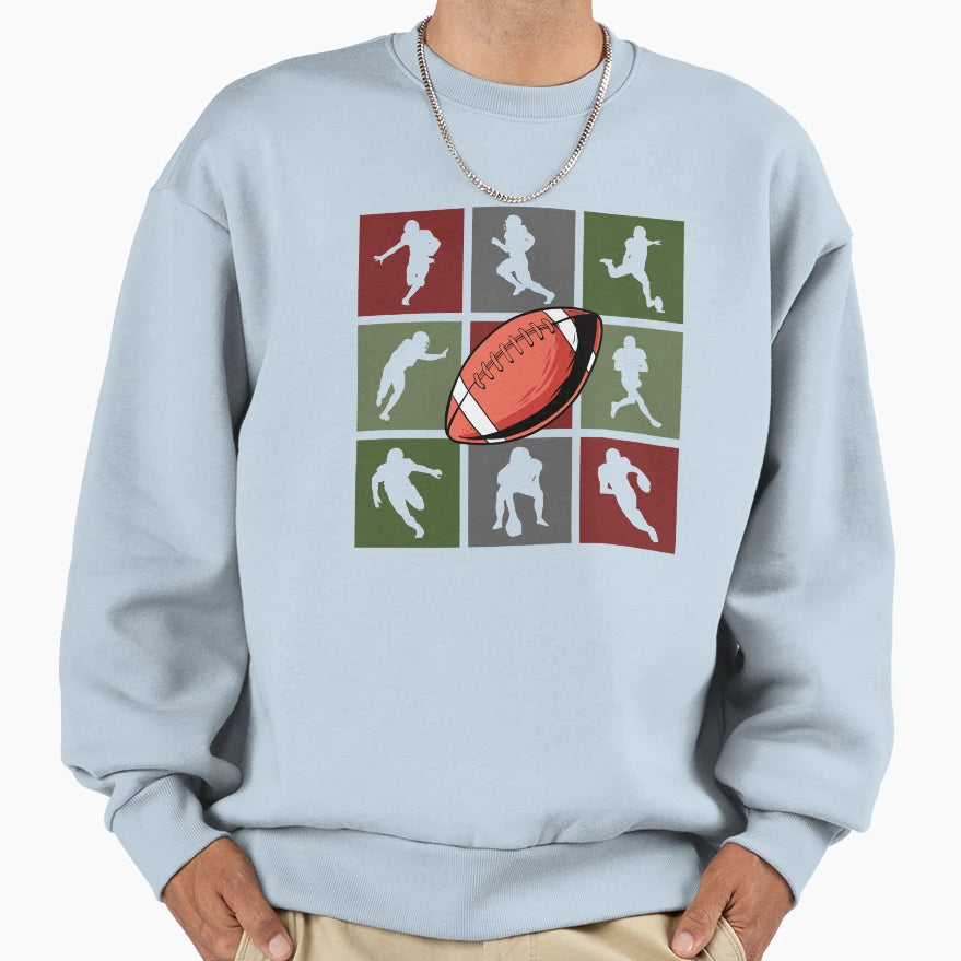 Pop Artistic American Football Sweatshirt - Unique Graphic Men Women - T-Shirt, Sweatshirt, Hoodie