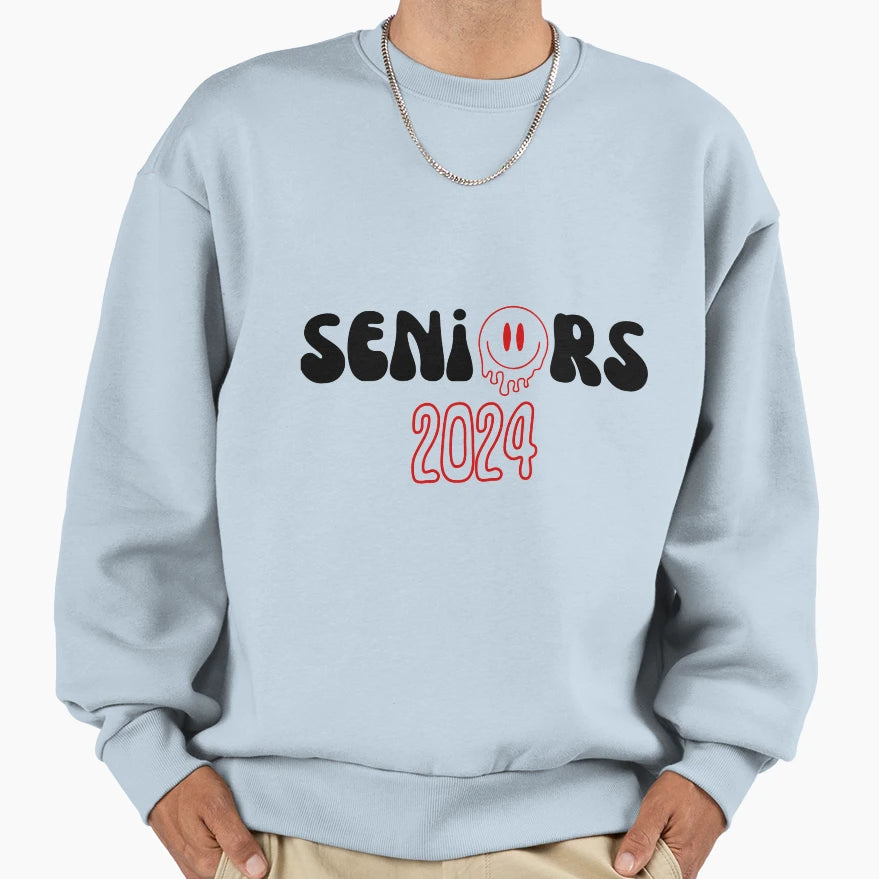 Seniors 2024 Sweatshirt - Aesthetic Graphic Men Women - T-Shirt, Sweatshirt, Hoodie
