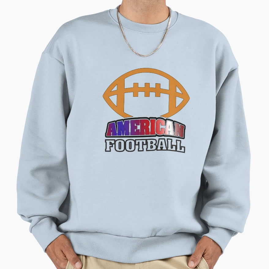American Football Usa Love Sweatshirt - Graphic Print Men Women - T-Shirt, Sweatshirt, Hoodie