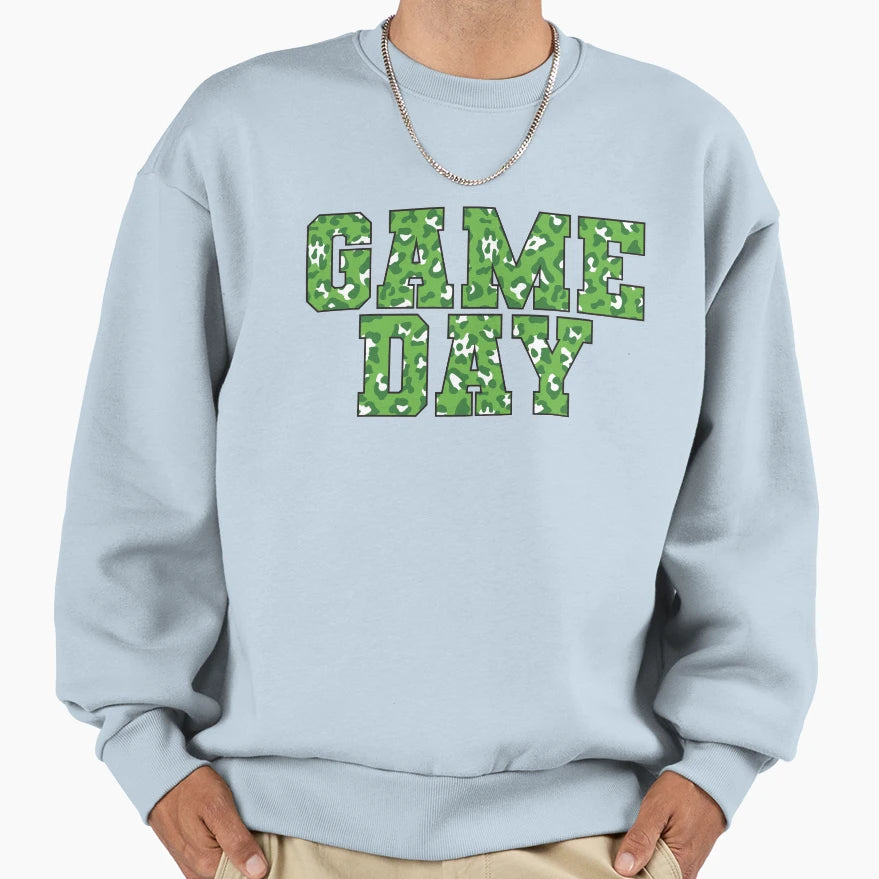 Green Leopard Game Day Sweatshirt - Aesthetic Graphic Men Women - T-Shirt, Sweatshirt, Hoodie