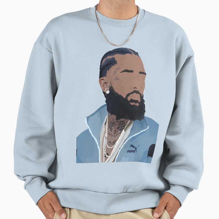 Nipsey Hussle Sweatshirt - Streetwear Style Unisex - T-Shirt, Sweatshirt, Hoodie