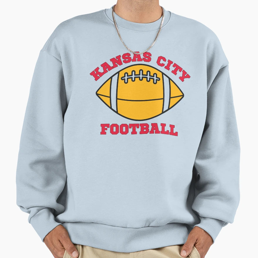 Kansas City Kc Football Sweatshirt - Trendy Graphic Men Women - T-Shirt, Sweatshirt, Hoodie