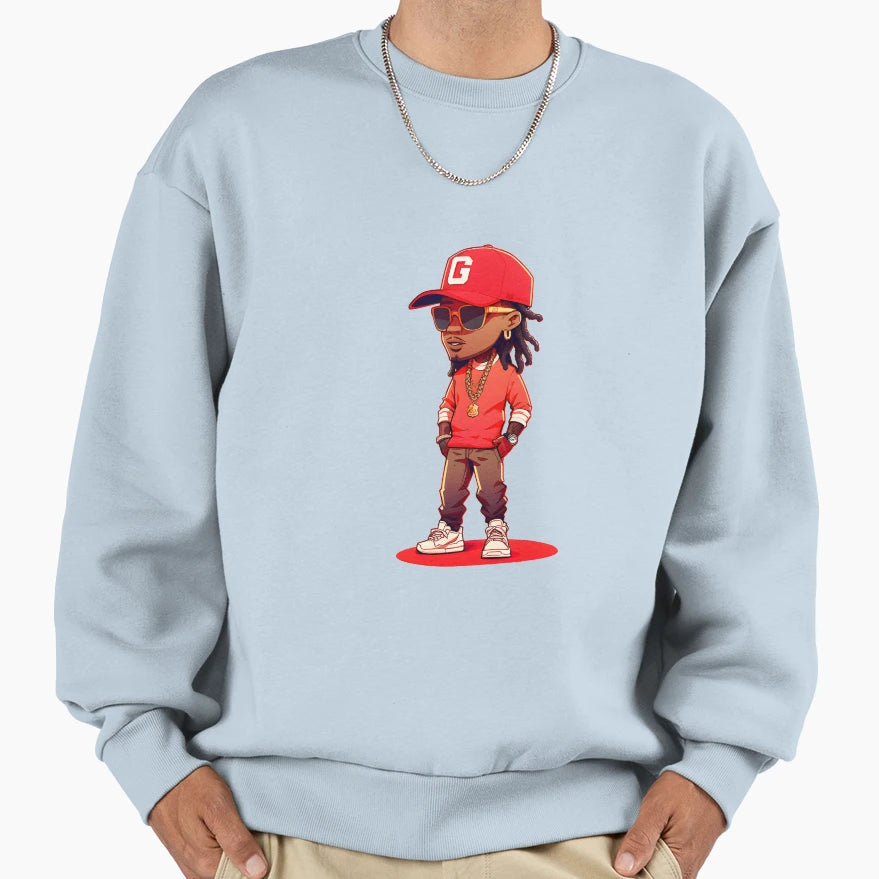 Lil Wayne Cartoon Sweatshirt - Unique Graphic Unisex - T-Shirt, Sweatshirt, Hoodie