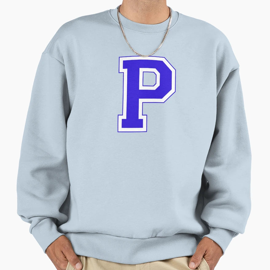 Varsity Letter P Sweatshirt - Unique Graphic for Adults - T-Shirt, Sweatshirt, Hoodie