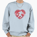 American Football Player Heart Sweatshirt - Casual Everyday Wear Unisex - T-Shirt, Sweatshirt, Hoodie
