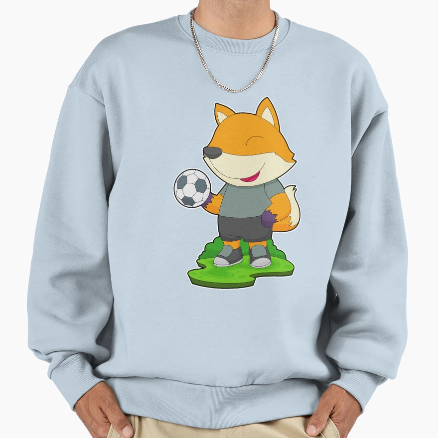 Fox Soccer Player Soccer Sweatshirt - Casual Everyday Wear Men Women - T-Shirt, Sweatshirt, Hoodie