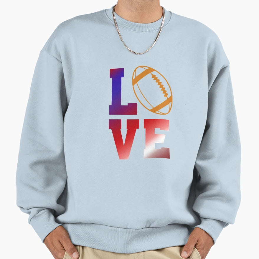 Love Football American Football Sweatshirt - Custom Art Print Unisex - T-Shirt, Sweatshirt, Hoodie