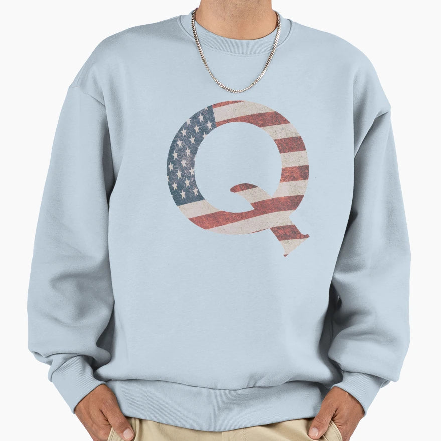 Q America Sweatshirt - Novelty Apparel Unisex - T-Shirt, Sweatshirt, Hoodie