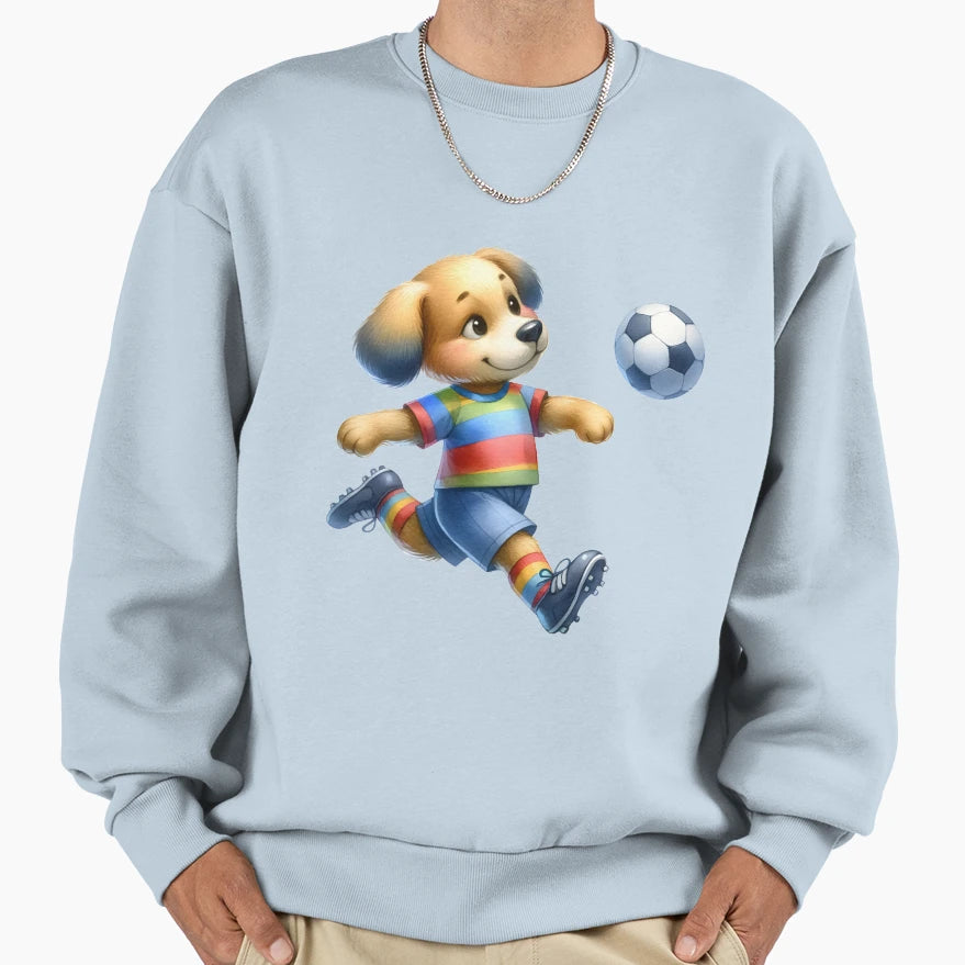 Dreamy Dribbler Whimsical Dog Playing Sweatshirt - Unique Graphic Unisex - T-Shirt, Sweatshirt, Hoodie