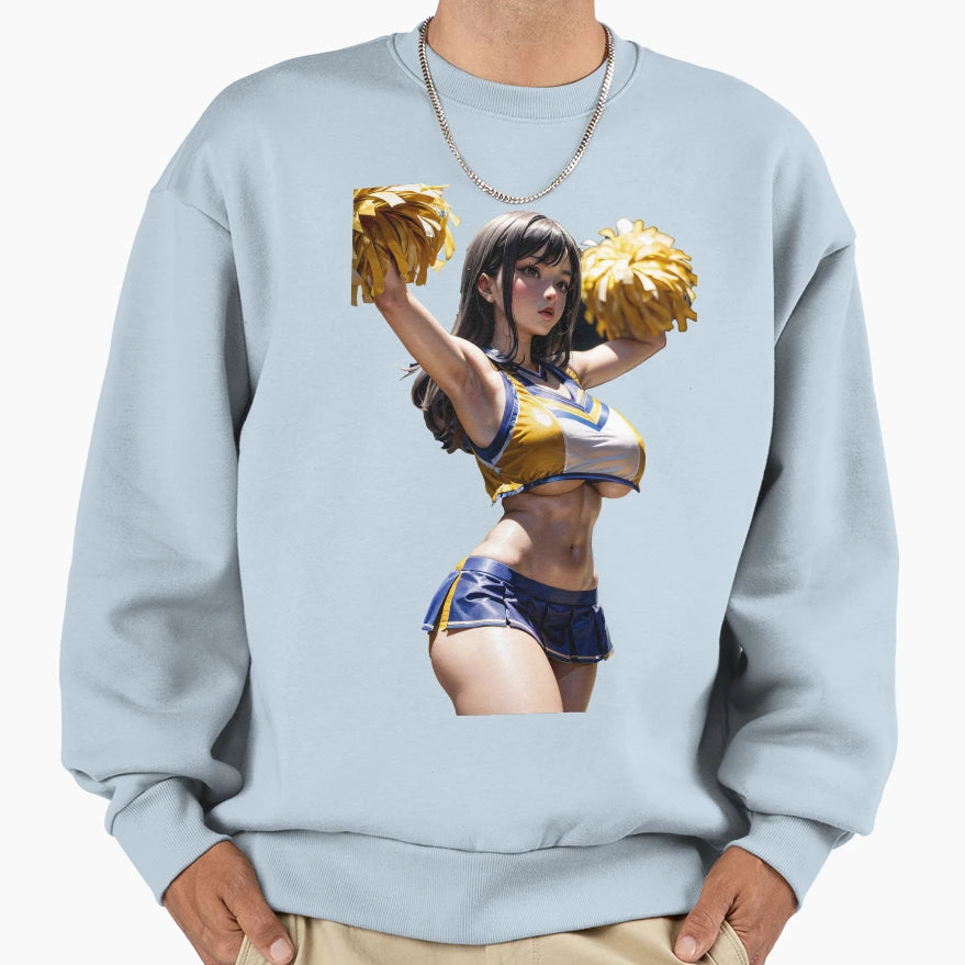 Smoking Hot Anime Cheerleader Sweatshirt - Streetwear Style Men Women - T-Shirt, Sweatshirt, Hoodie