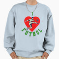 I Love Futbol Striker Heart Sweatshirt - Custom Art Print Men Women - T-Shirt, Sweatshirt, Hoodie